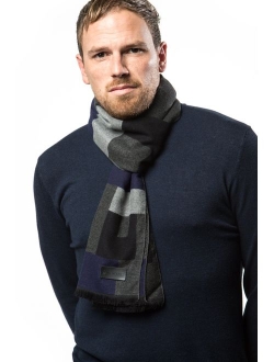 Marino's Winter Cashmere Feel Men Scarf,100% Cotton Fashion Scarves, In Elegant Gift Box