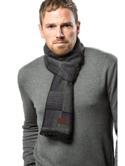 Marino's Winter Cashmere Feel Men Scarf,100% Cotton Fashion Scarves, In Elegant Gift Box