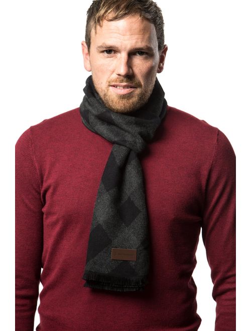 Marino's Winter Cashmere Feel Men Scarf,100% Cotton Fashion Scarves, In Elegant Gift Box