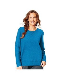 Women's Plus-Size V-Notch Sweatshirt