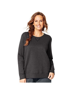 Women's Plus-Size V-Notch Sweatshirt