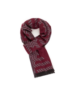 Scarf for Men Reversible Elegant Classic Cashmere Feel Scarves for Fall Winter