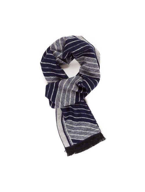 Scarf for Men Reversible Elegant Classic Cashmere Feel Scarves for Fall Winter