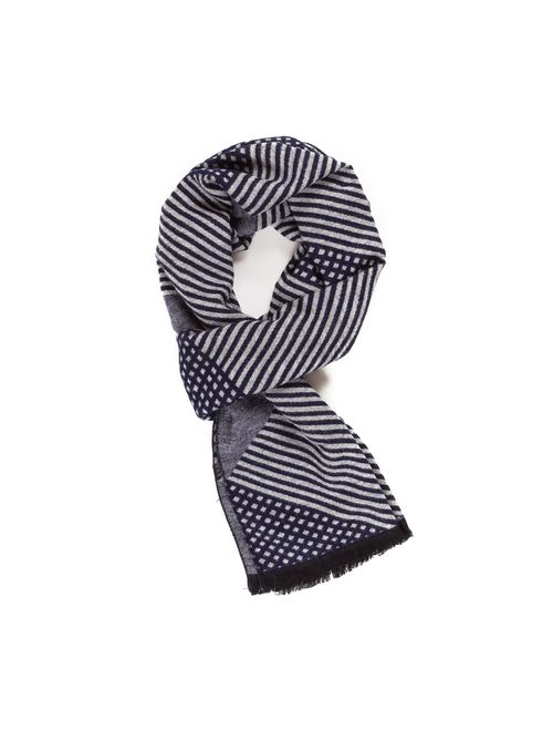 Scarf for Men Reversible Elegant Classic Cashmere Feel Scarves for Fall Winter