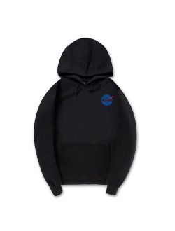 CORIRESHA Fashion NASA Logo Print Hoodie Sweatshirt with Pocket(Smaller Than Standard Size)