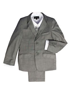 Avery Hill Boys Formal 5 Piece Suit With Shirt, Vest, and Tie (Toddler, Little & Big Boys)