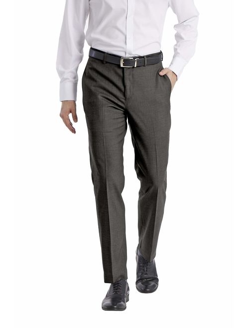 Calvin Klein Men's X Performance Slim Fit Flat Front Dress Pant