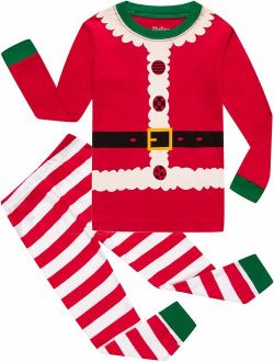 shelry Girls Christmas Pajamas Big Boys Pjs Sleepwear Kids Clothes Stripe Pants Set