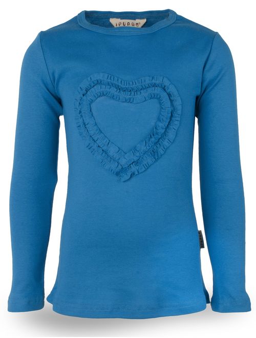 Ipuang Girls' Heart-Shaped Long Sleeve T-Shirt