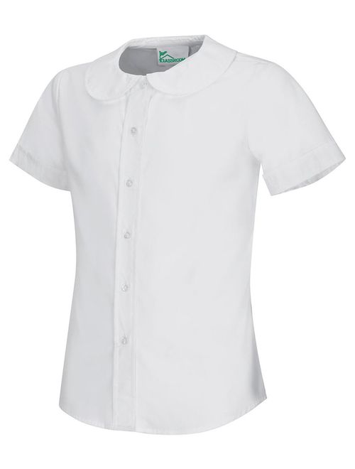 CLASSROOM Girls' Short Sleeve Peter Pan Blouse