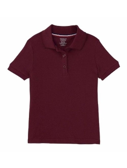 School Uniforms Girls Short Sleeve Interlock w/Picot Collar A9423