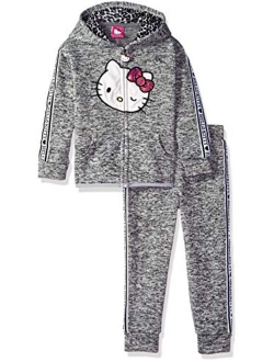 Hello Kitty Girls' 2 Piece Hooded Fleece Active Set