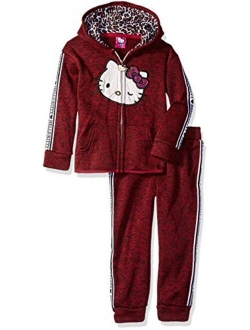 Hello Kitty Girls' 2 Piece Hooded Fleece Active Set