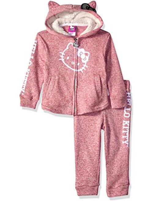 Hello Kitty Girls' 2 Piece Hooded Fleece Active Set