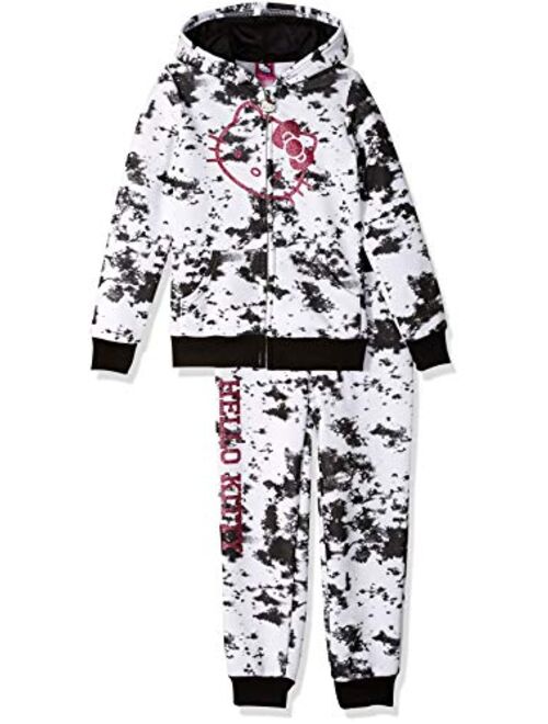 Hello Kitty Girls' 2 Piece Hooded Fleece Active Set