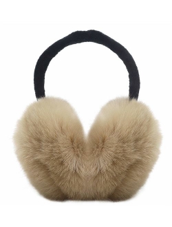 Womens Headband Winter Faux Fur Outdoor EarMuffs Warmers Adjustable Earwarmer