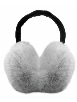 Womens Headband Winter Faux Fur Outdoor EarMuffs Warmers Adjustable Earwarmer