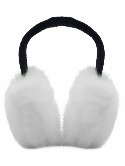 Womens Headband Winter Faux Fur Outdoor EarMuffs Warmers Adjustable Earwarmer