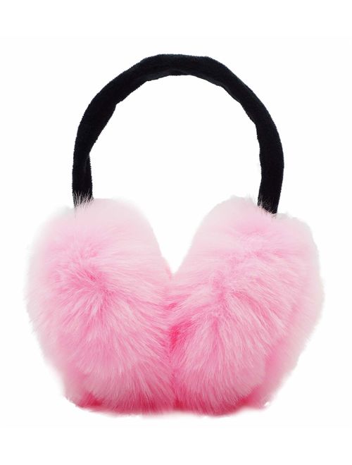 Womens Headband Winter Faux Fur Outdoor EarMuffs Warmers Adjustable Earwarmer