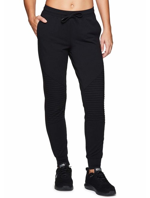 RBX Active Women's Athletic Super Soft Lightweight Cuffed Tapered Fleece Jogger Sweatpants with Pockets