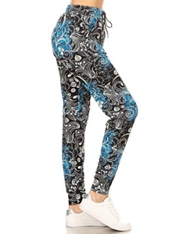 Premium Women's Joggers Popular Print and Solid High Waist Track Yoga Full Length Pants(S-XL) BAT1