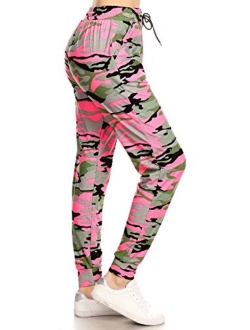 Pink Camo Print Skinny Leggings –