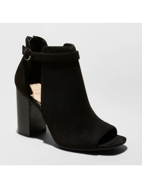 Women's Kamari Microsuede Heeled Open Toe Bootie - A New Day&#153;