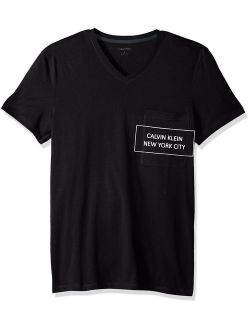 Men's Short Sleeve V-Neck Graphic T-Shirts