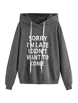 Sweatshirt Women's Pullover Sweatshirt Letter Print Hoodie