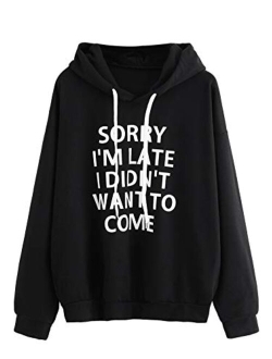 Sweatshirt Women's Pullover Sweatshirt Letter Print Hoodie