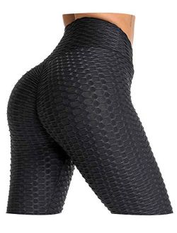 HIOINIEIY Women's Scrunch Ruched Butt Lifting Booty Enhancing Leggings High  Waist Push Up Yoga Pants with Pockets Black XS at  Women's Clothing  store