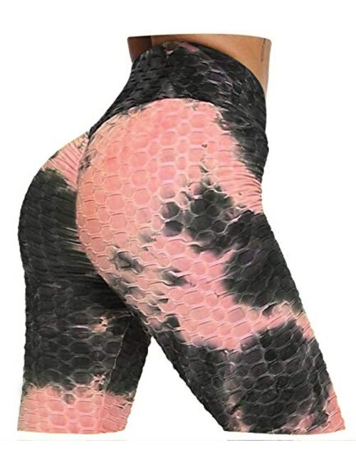 AIMILIA Ruched Butt Lifting High Waist Textured Yoga Pants Tummy Control Workout Leggings