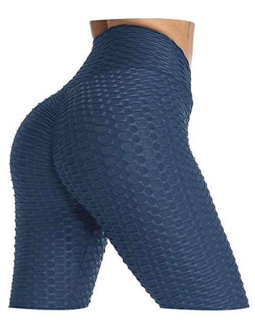 AIMILIA Ruched Butt Lifting High Waist Textured Yoga Pants Tummy Control Workout Leggings