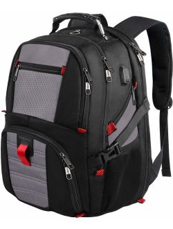 YOREPEK School Backpack, Large Travel Laptop Backpacks with USB Charging Port, TSA College Bookbag Fits 17 Inch Laptops for Men Women