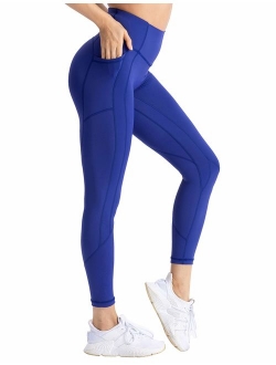 Hopgo High Waisted Workout Yoga Pants with Pockets Butt Lifting Leggings 