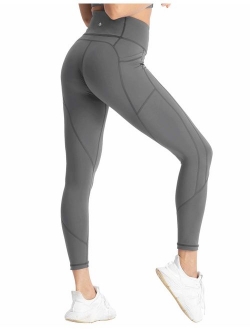 Hopgo High Waisted Workout Yoga Pants with Pockets Butt Lifting Leggings 