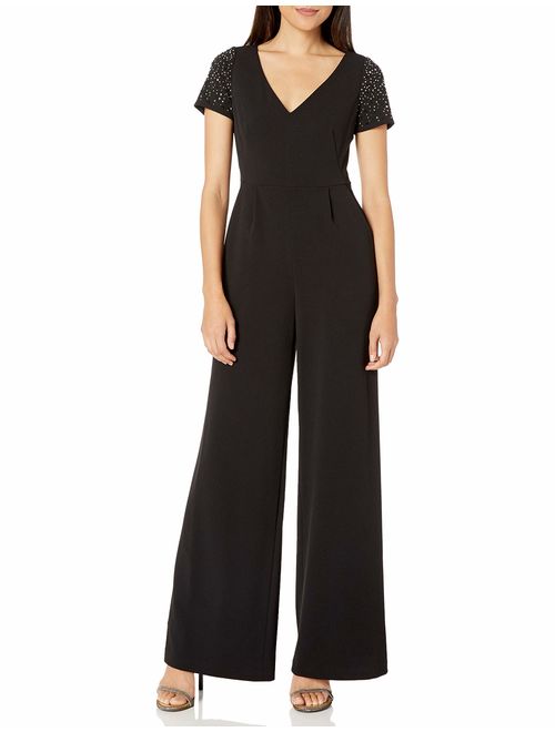 Calvin Klein Women's Short Sleeve V-Neck Jumpsuit