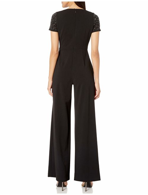 Calvin Klein Women's Short Sleeve V-Neck Jumpsuit