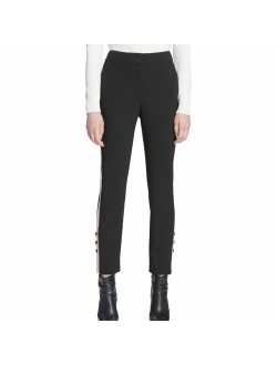 Women's Pant with Contrast Stripe and Button