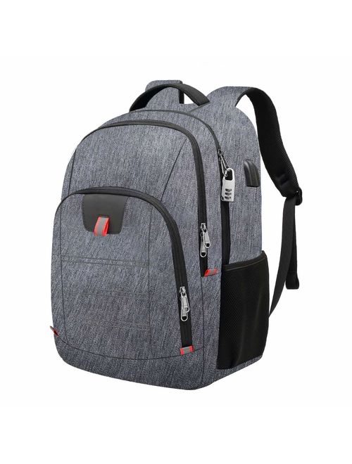 Travel Laptop Backpack,Extra Large Anti Theft College School Backpack for Men and Women with USB Charging Port