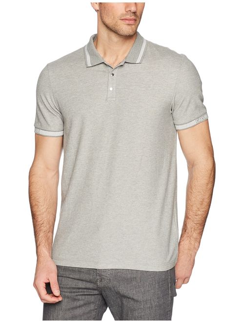 Calvin Klein Men's Short Sleeve Pique Cotton Polo Shirt