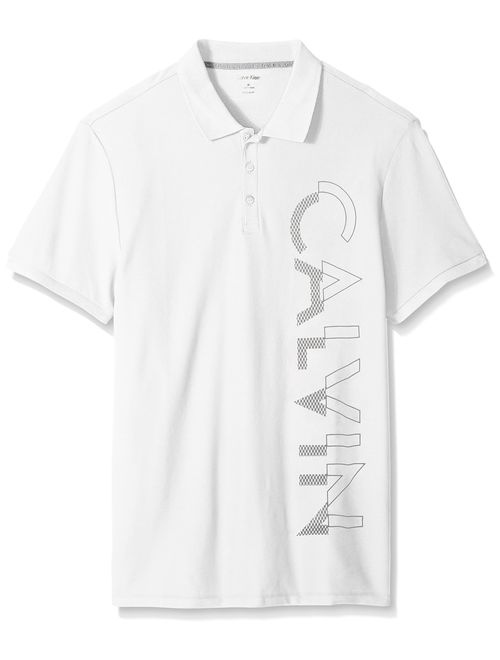 Calvin Klein Men's Short Sleeve Pique Cotton Polo Shirt