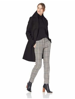 Women's Single Breasted Wool Coat with Notch Collar