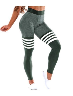 Women's Seamless Leggings Ankle Compression Yoga Pants Tummy Control Running Workout Tights