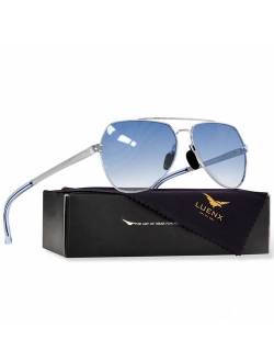 Mens Aviator Sunglasses Polarized :UV 400 Protection shades with case 60MM