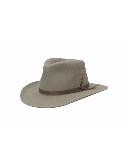 Scala Classico Men's Crushable Felt Outback Hat