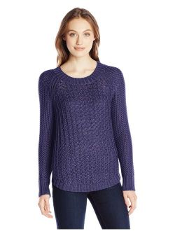 Jeans Women's Core Texture Mixed Crew Sweater