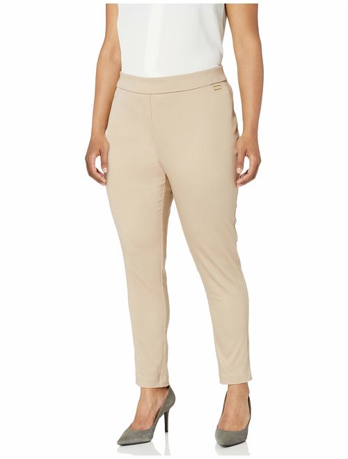 Calvin Klein Women's Plus Size Cropped Leg Pull On Pants