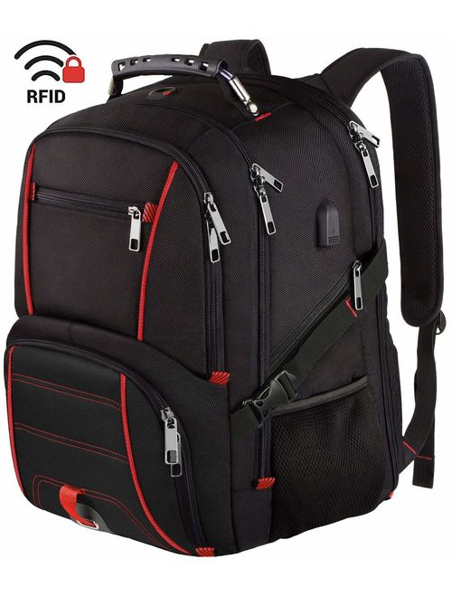 LTINVECK Extra Large Travel Laptop Backpack with USB Charging Port