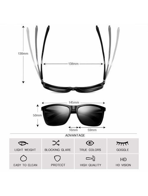 Polarized Sunglasses for Men Aluminum Mens Sunglasses Driving Rectangular Sun Glasses For Men/Women